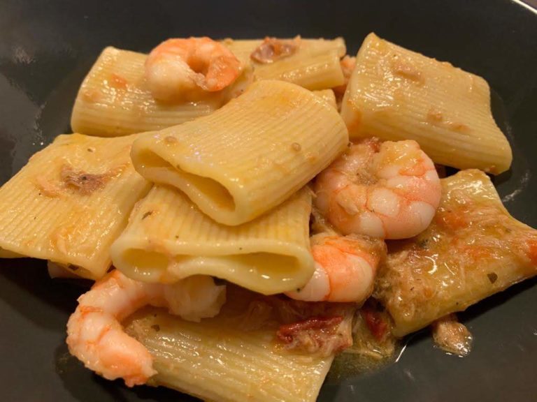 Shrimp and tuna pasta