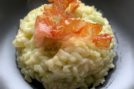 Fava bean risotto