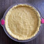 Rich shortcrust pastry in a tart pan