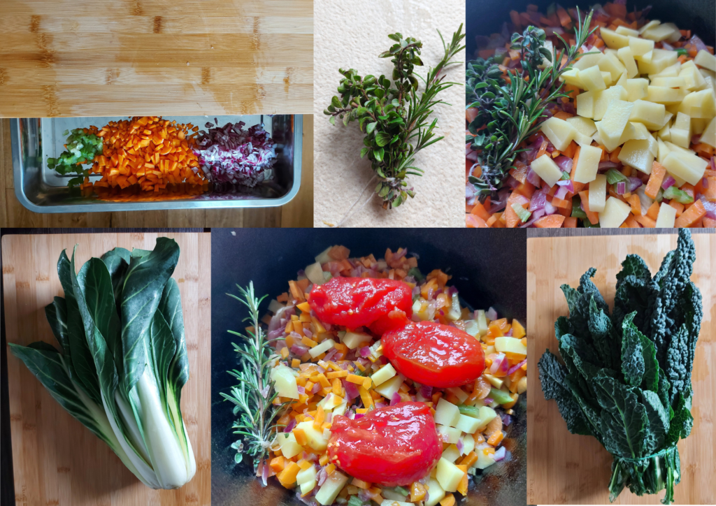 Authentic ribollita soup preparation