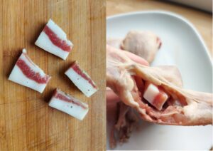 Bacon-wrapped quail - guanciale